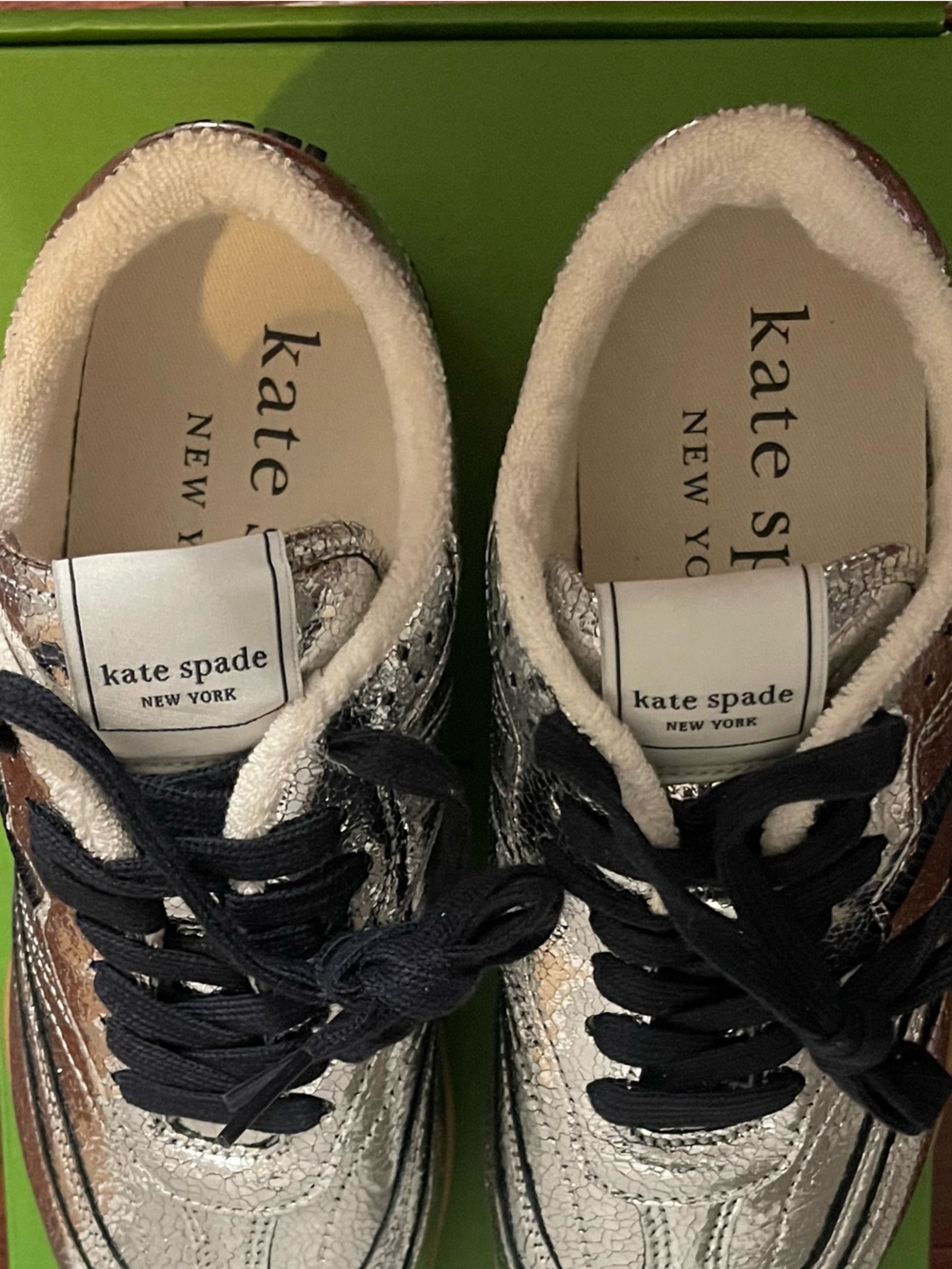 Kate Spade Silver Sneakers With Navy Accents ๐๐๐ฅ - Picture 10 of 13